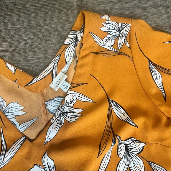 Target A New Day Orange Floral shift dress L - Picture 2 of 6